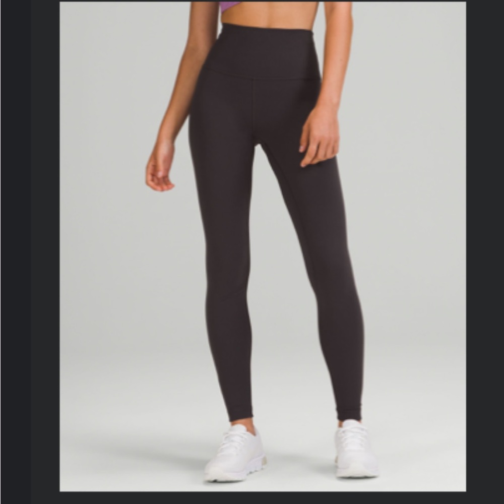 Lululemon Wunder Train High-Rise Leggings 28" sz 4 Black Graphite
